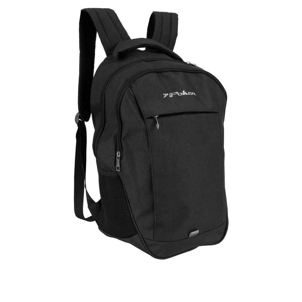 Mochila Unissex Poker Clássica Track Preto Preto 3
