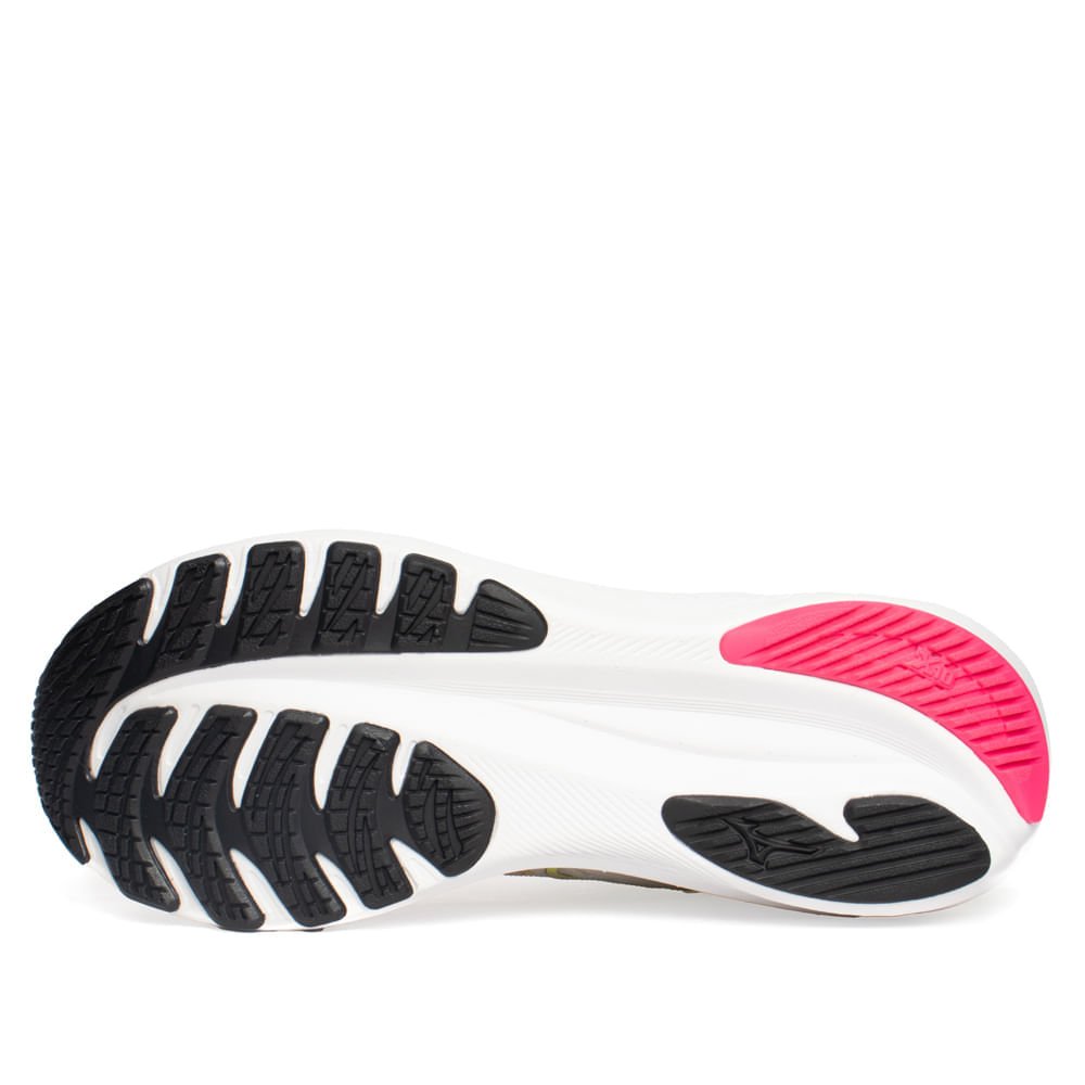 Tênis Feminino Mizuno Base Ride Off Withe/Rosa Branco 2