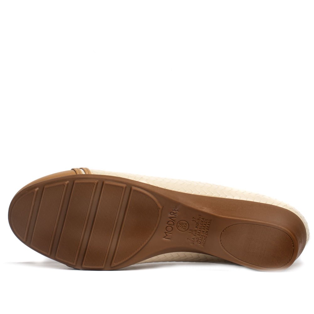 Sapato Feminino Modare Napa Tressê Creme Bege 2