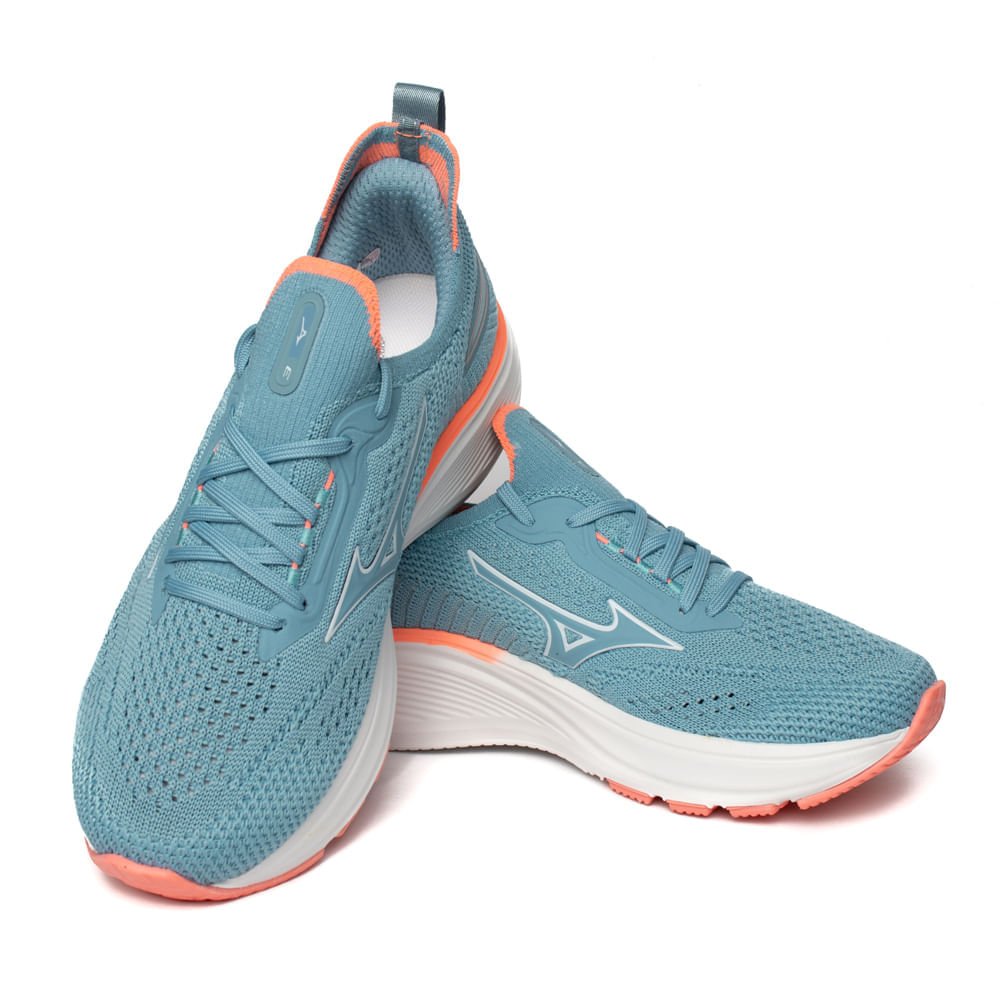 Tênis Infantil Mizuno Cool Ride 3 Junior Azul Claro/Rosa Claro Azul 8