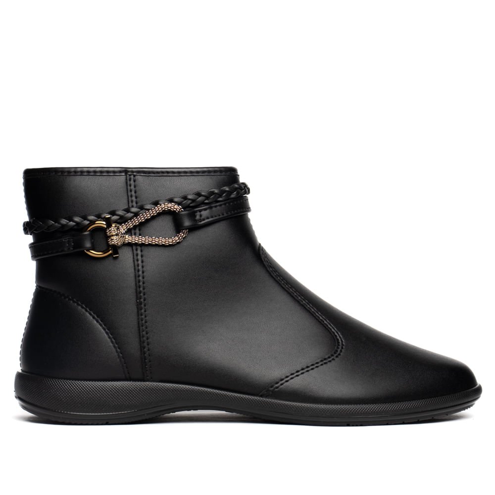 Bota Feminina Moleca Cano Curto Napa Preto