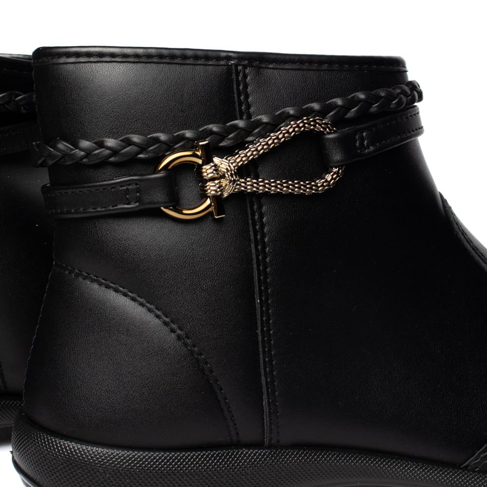 Bota Feminina Moleca Cano Curto Napa Preto Preto 5