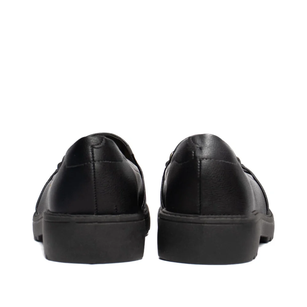 Mocassim Feminino Modare com Detalhe Dourado Preto Preto 2