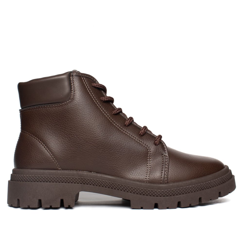 Coturno Feminino Moleca Tratorado Marrom Escuro