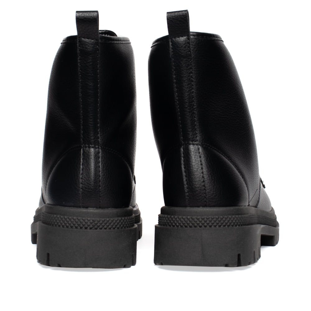 Coturno Feminino Moleca com Cadarço Preto Preto 3