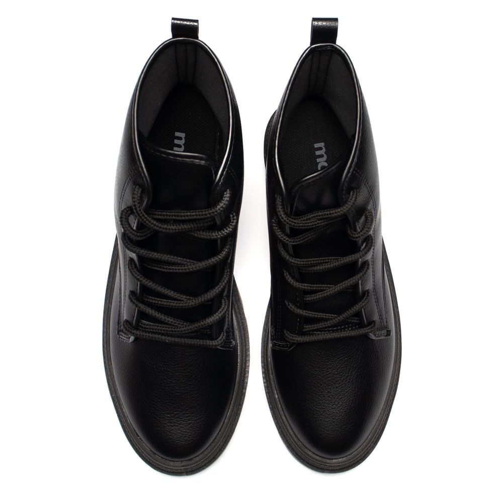 Coturno Feminino Moleca com Cadarço Preto Preto 4