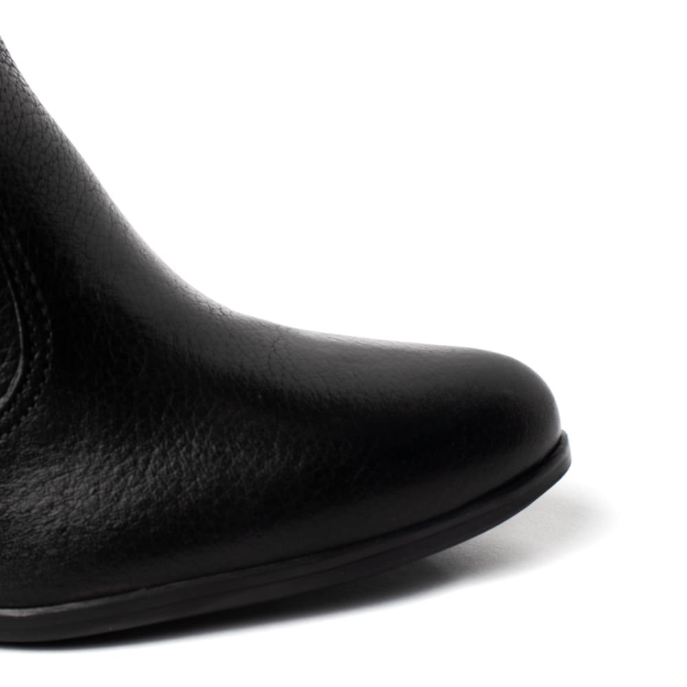 Bota Feminina Bottero de Couro Cano Curto Preto Preto 6