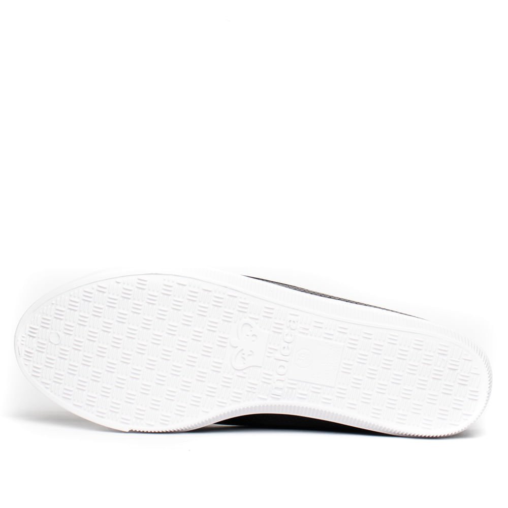 Sapatilha Feminina Moleca com Detalhe em Dourado Preto Preto 2