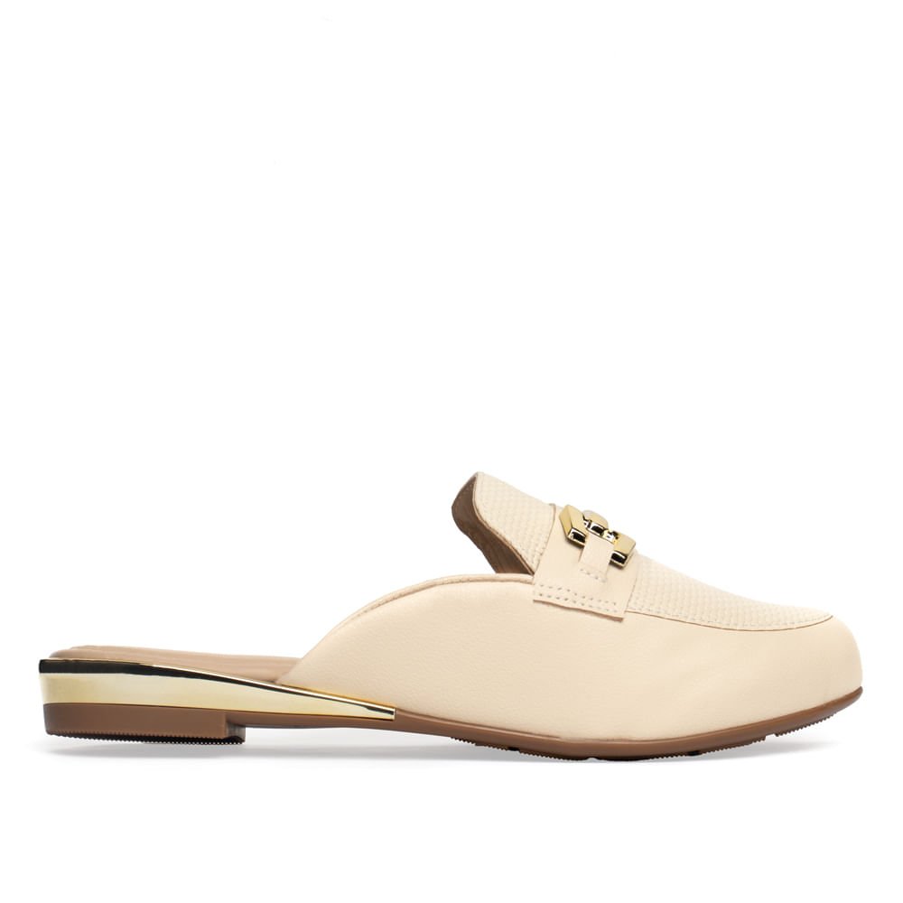 Mule Feminino Modare Napa Tressê Textura Creme