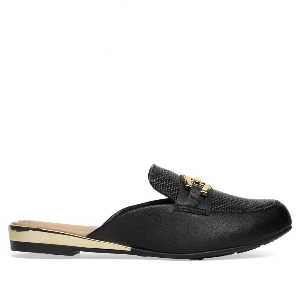 Mule Feminino Modare Napa Tressê e Textura Preto