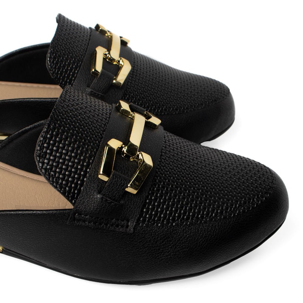Mule Feminino Modare Napa Tressê e Textura Preto Preto 6