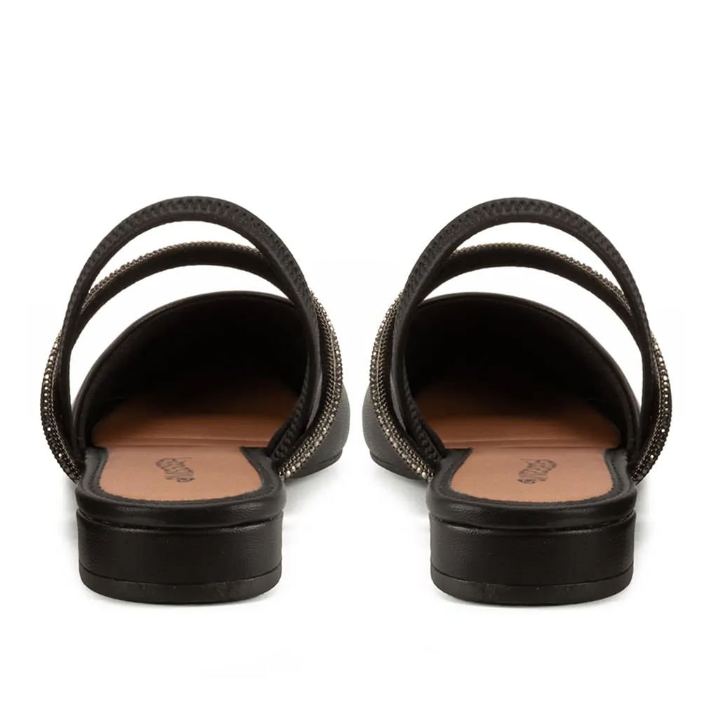 Sapato Mississipi Solado Baixo de Brilho Preto Preto 3