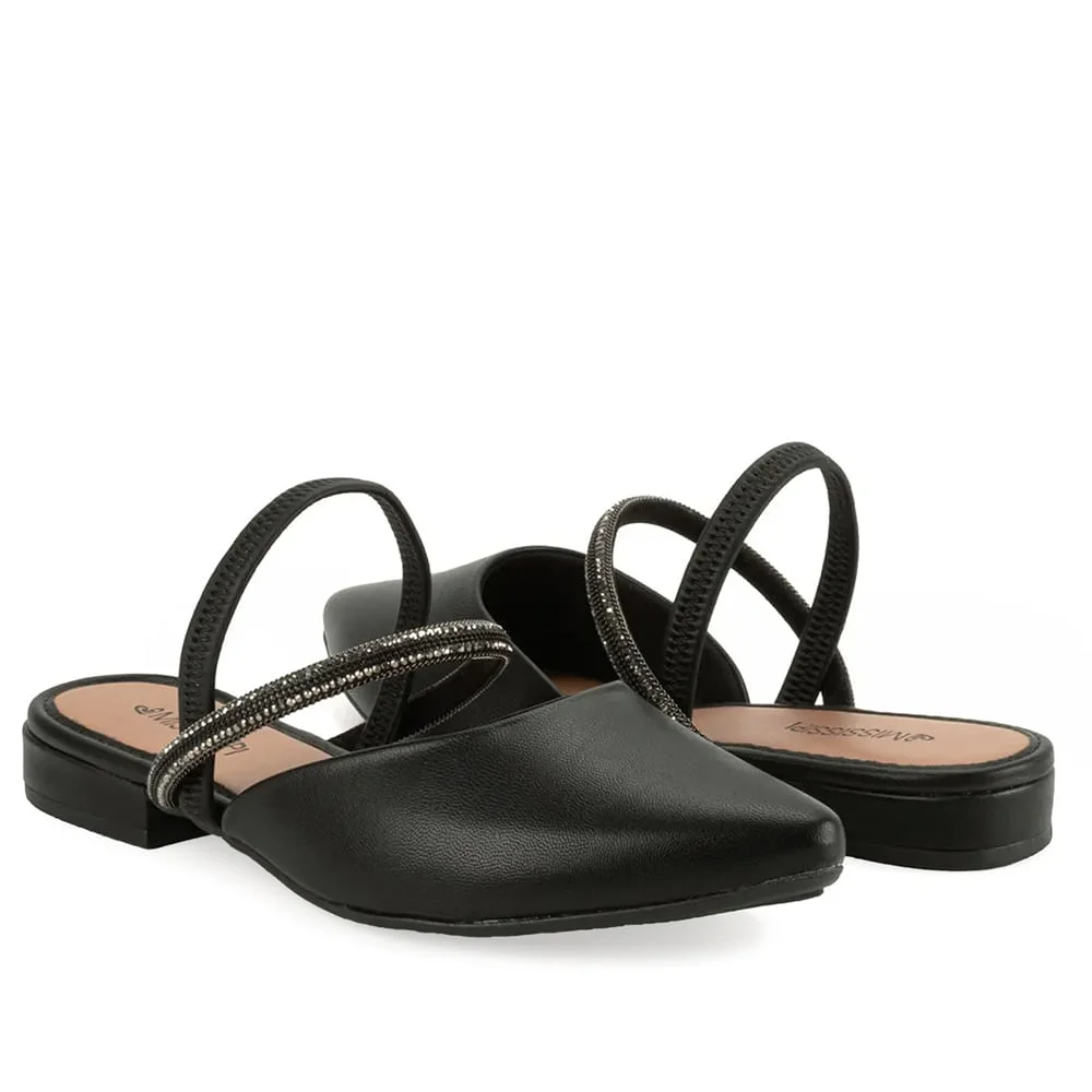 Sapato Mississipi Solado Baixo de Brilho Preto Preto 4