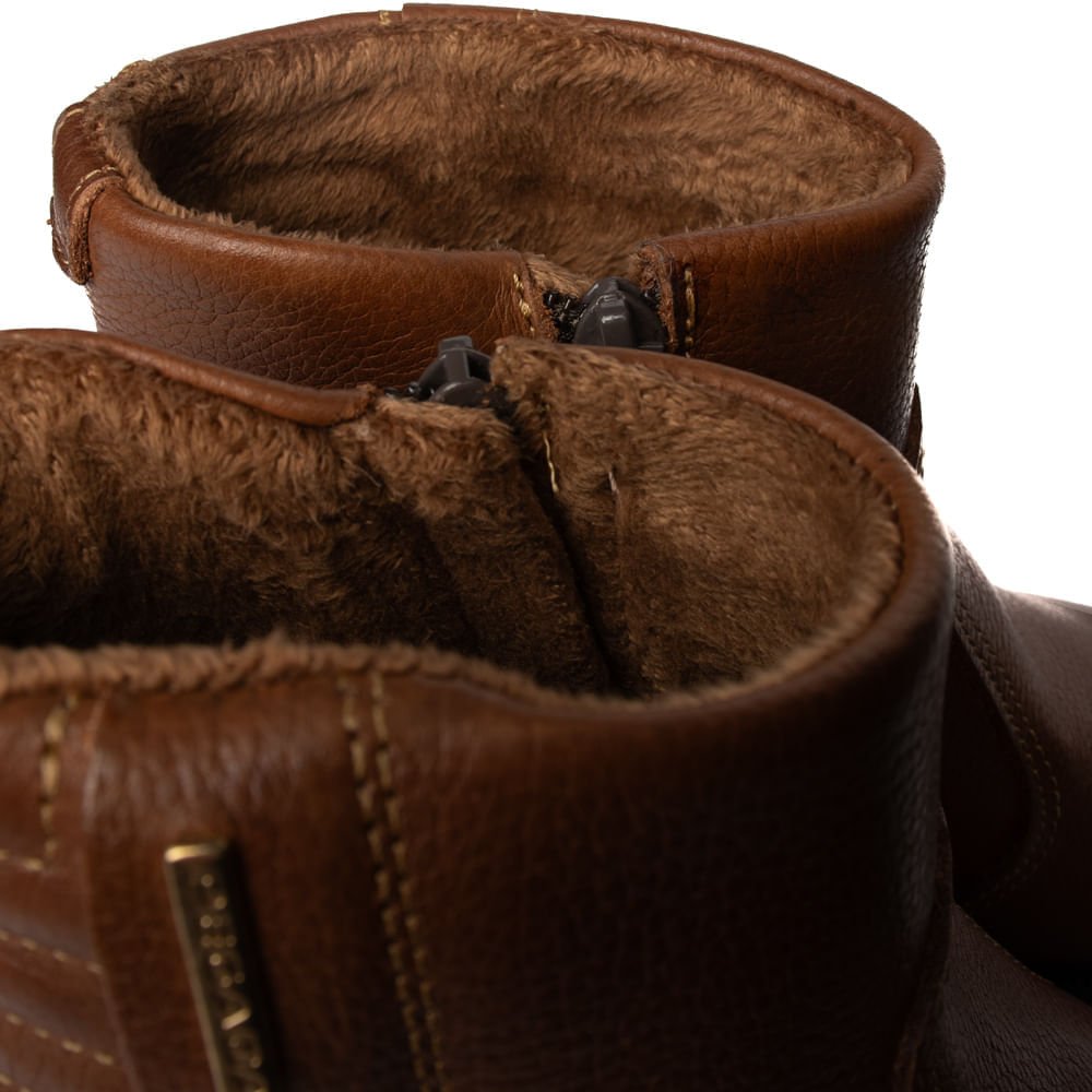 Bota Feminina Pegada em Couro Terracota Marrom 7