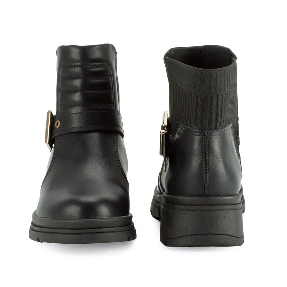 Bota Mississipi de Cano Curto com Fivela Preto Preto 3