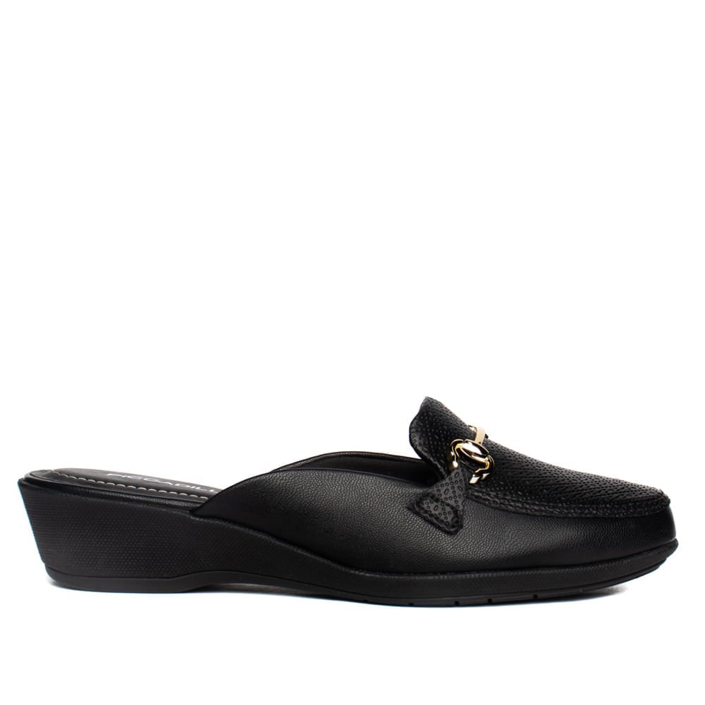 Mule Feminino Piccadilly Napa Turim Preto
