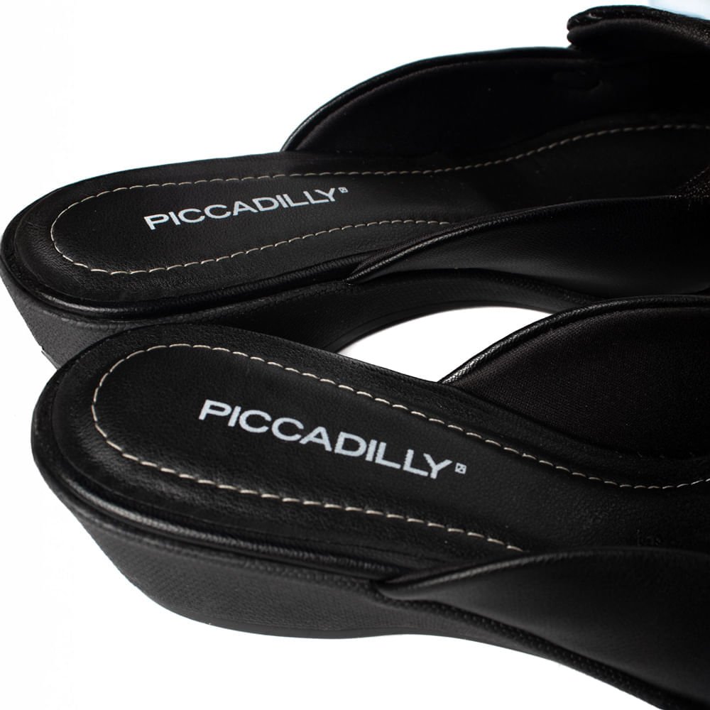 Mule Feminino Piccadilly Napa Turim Preto Preto 5