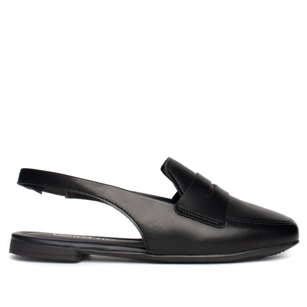 Mule Beira Rio Napa Turim Casual Preto