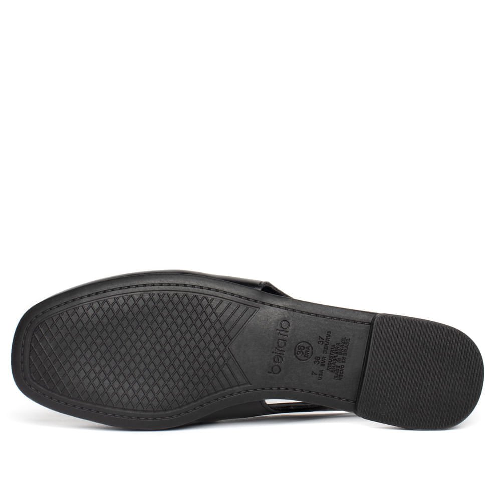 Mule Beira Rio Napa Turim Casual Preto Preto 2