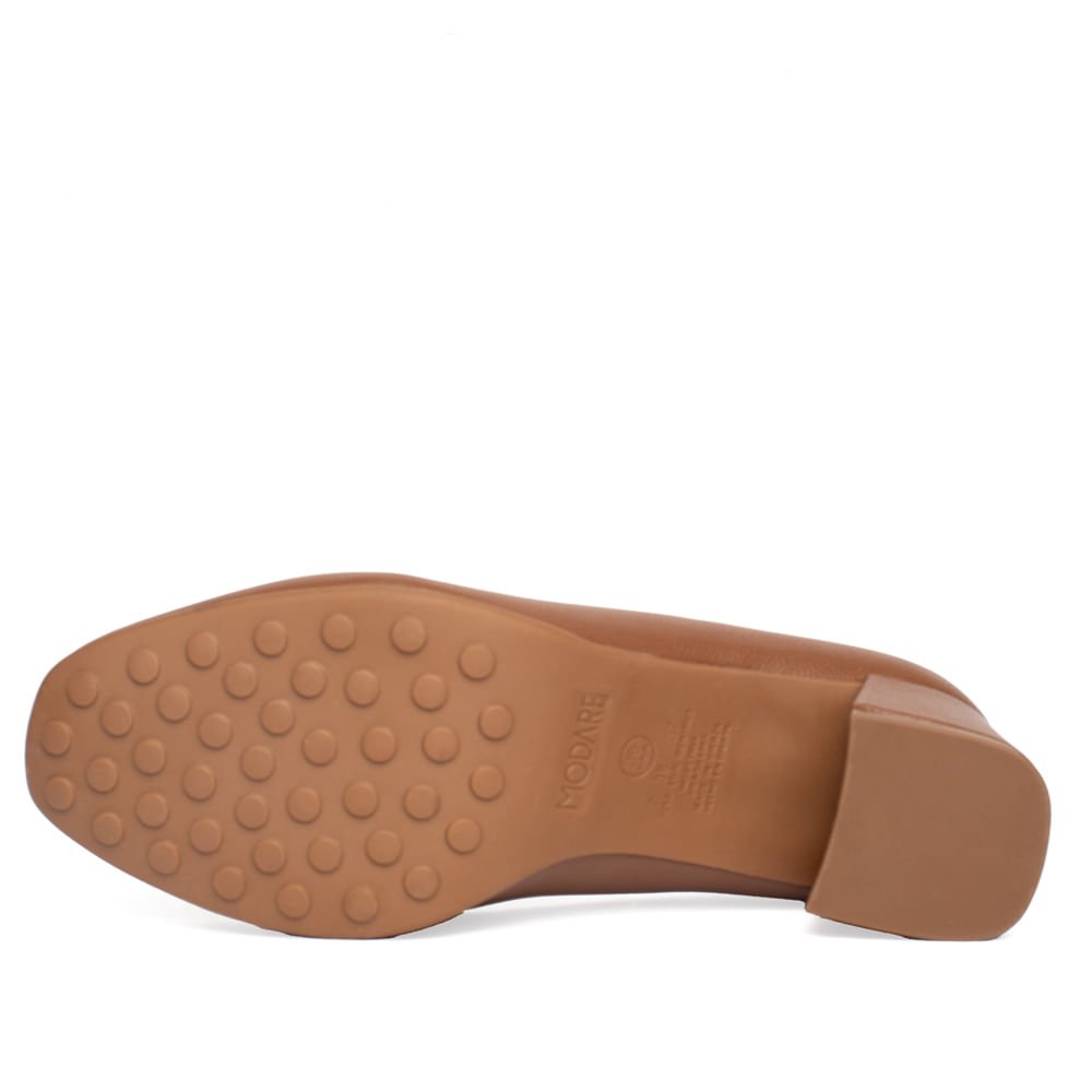 Sapato Feminino Modare Salto Bloco Baixo Marrom Marrom 2