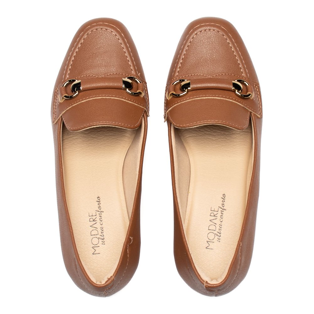 Sapato Feminino Modare Salto Bloco Baixo Marrom Marrom 4