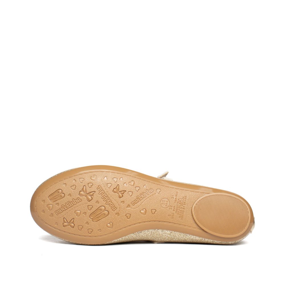 Sapatilha Infantil Molekinha Brilho Dourada Dourado 2