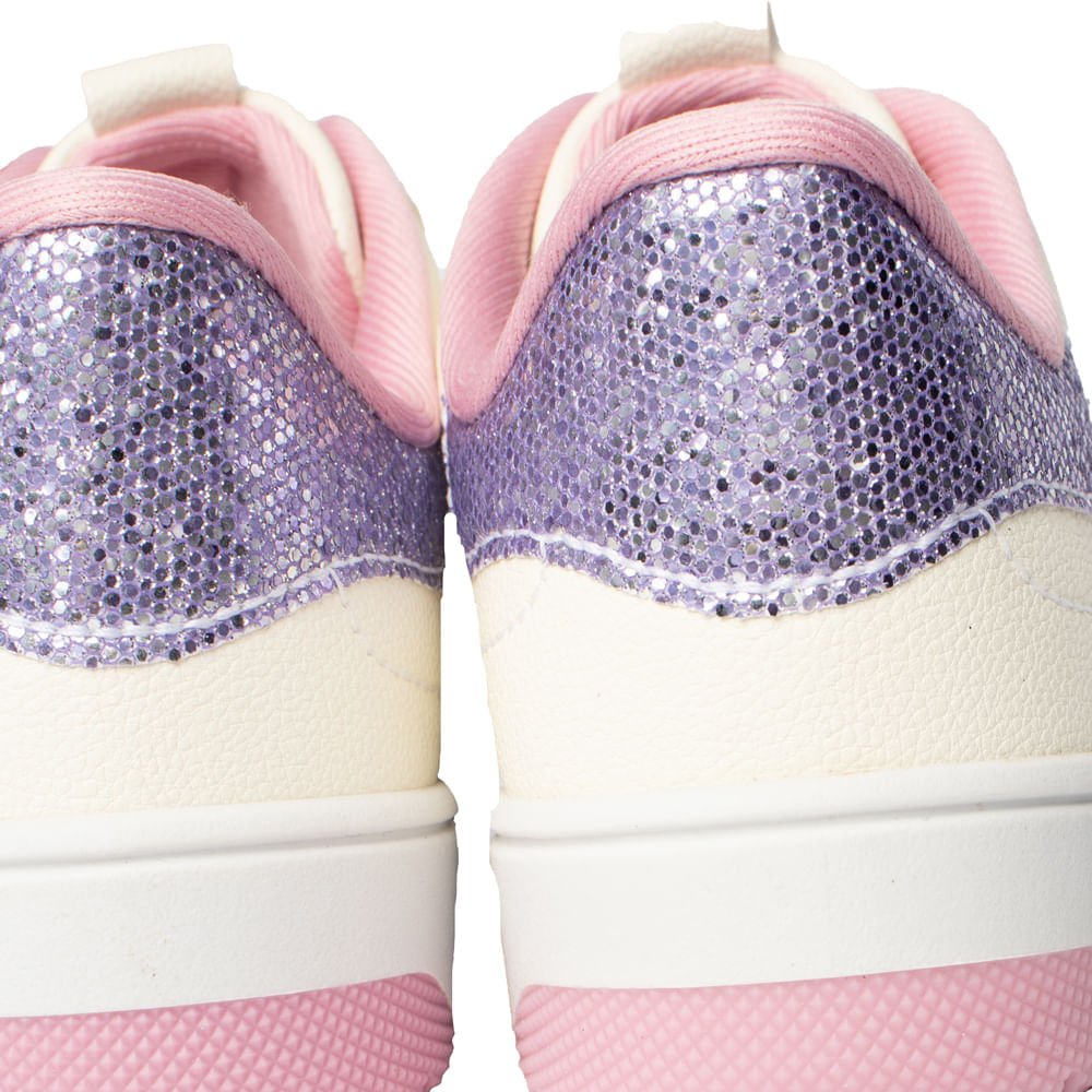 Tênis Infantil Pink Cats Napa Casual Creme/Rosa Bege 5