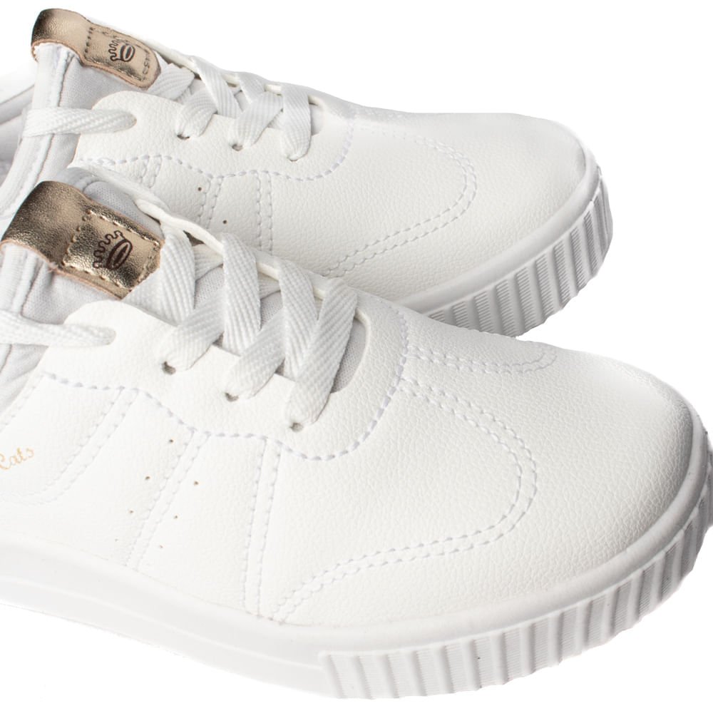 Tênis Pink Cats Napa Casual Branco Branco 6