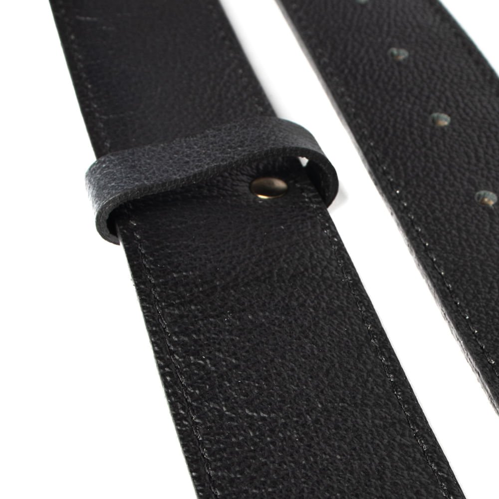 Cinto Feminino Dakota de Couro Fivela Dourada Preto Preto 4