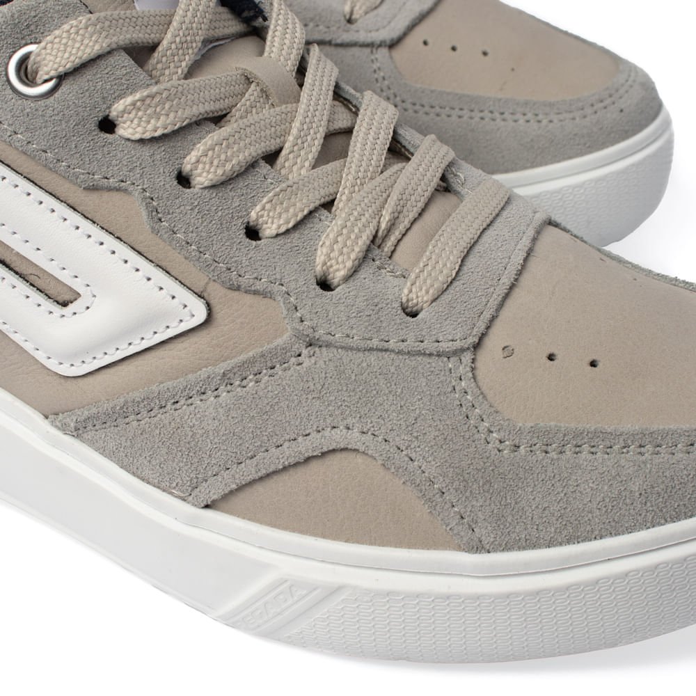 Sapatenis Masculino Pegada Rustic Camurça Cinza/Branco Cinza/Branco 6