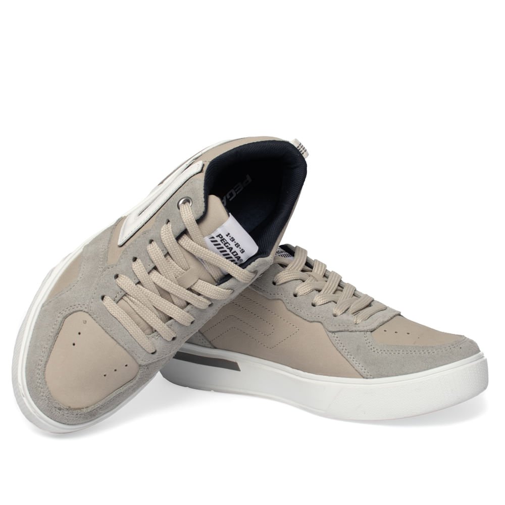 Sapatenis Masculino Pegada Rustic Camurça Cinza/Branco Cinza/Branco 7