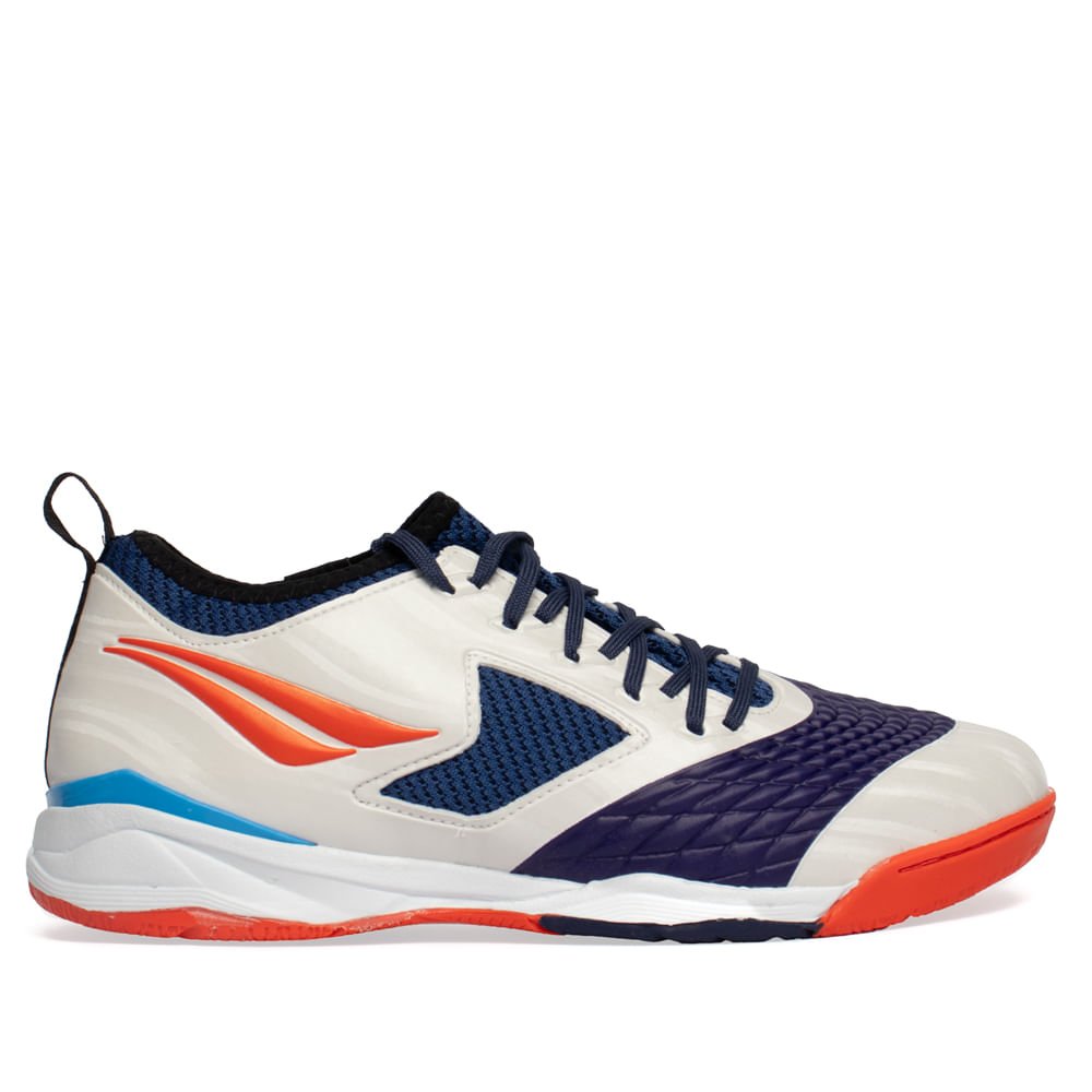 Chuteira Futsal Penalty Max 1000 Branco/Marinho