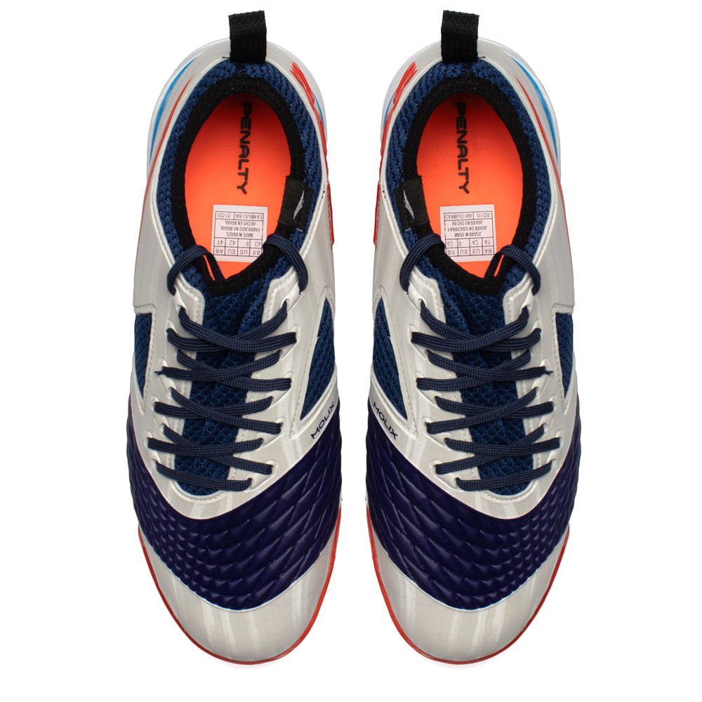 Chuteira Futsal Penalty Max 1000 Branco/Marinho Branco/Marinho 4