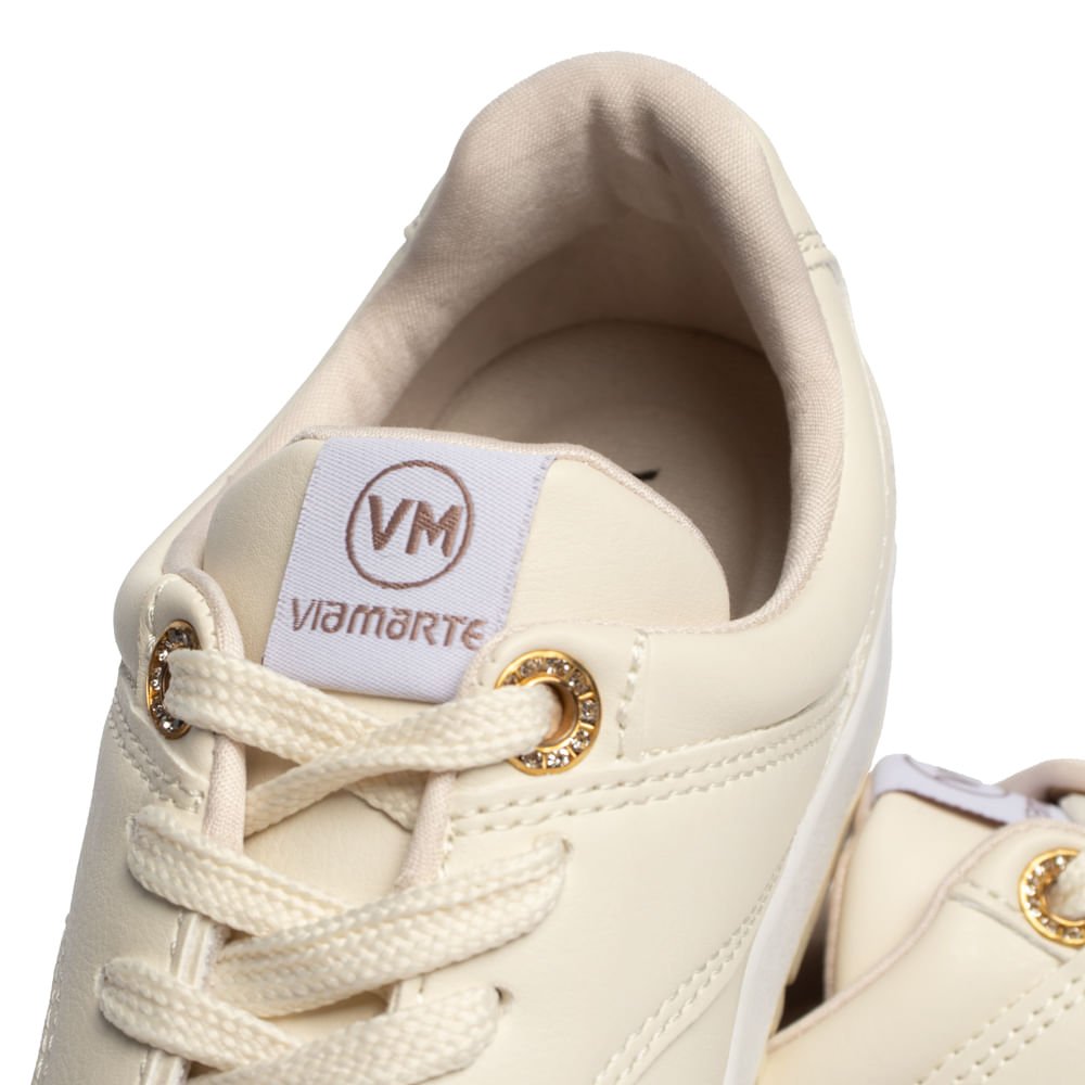 Tênis Feminino Via Marte Casual Bege Claro Bege Claro 6