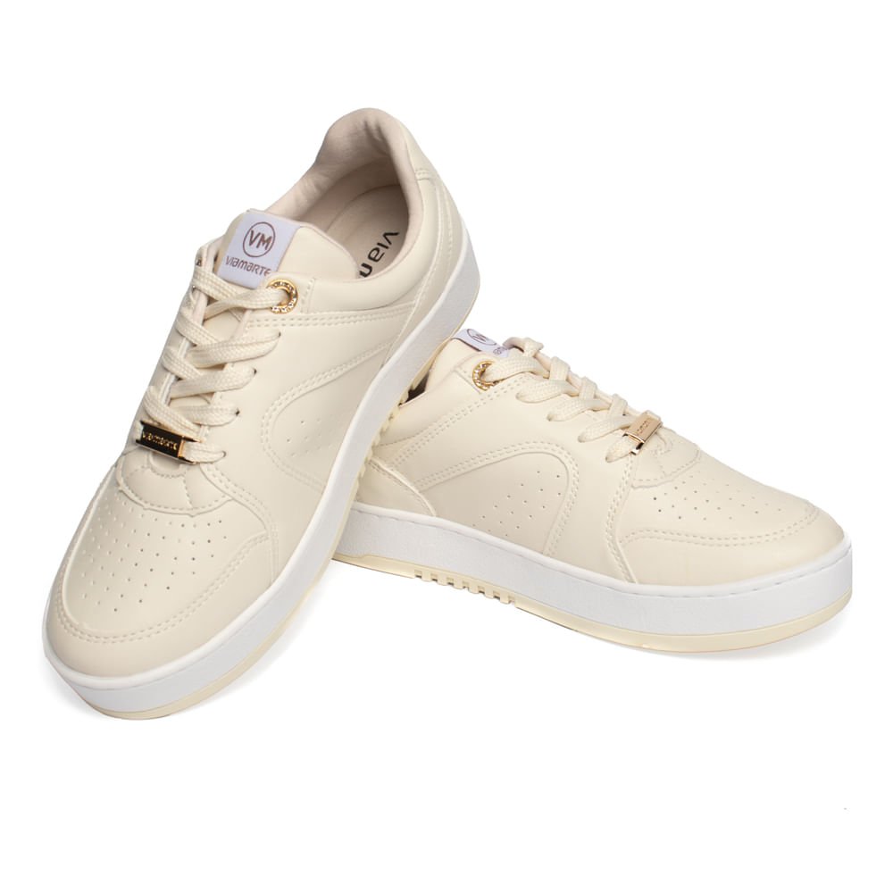 Tênis Feminino Via Marte Casual Bege Claro Bege Claro 7