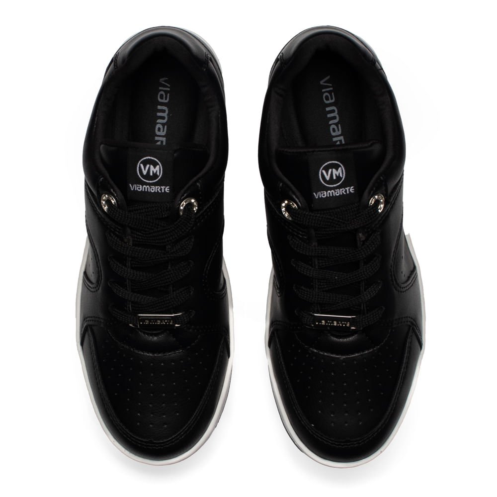 Tênis Feminino Via Marte Napa Casual Preto Preto 4