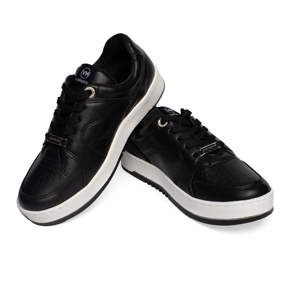 Tênis Feminino Via Marte Napa Casual Preto Preto 6