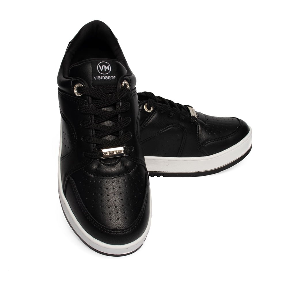 Tênis Feminino Via Marte Napa Casual Preto Preto 7
