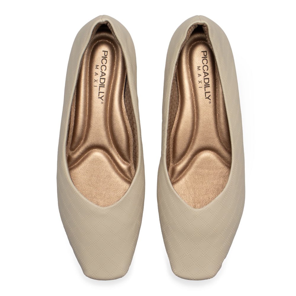 Sapato Feminino Picadilly Napa Bege Claro Bege 4