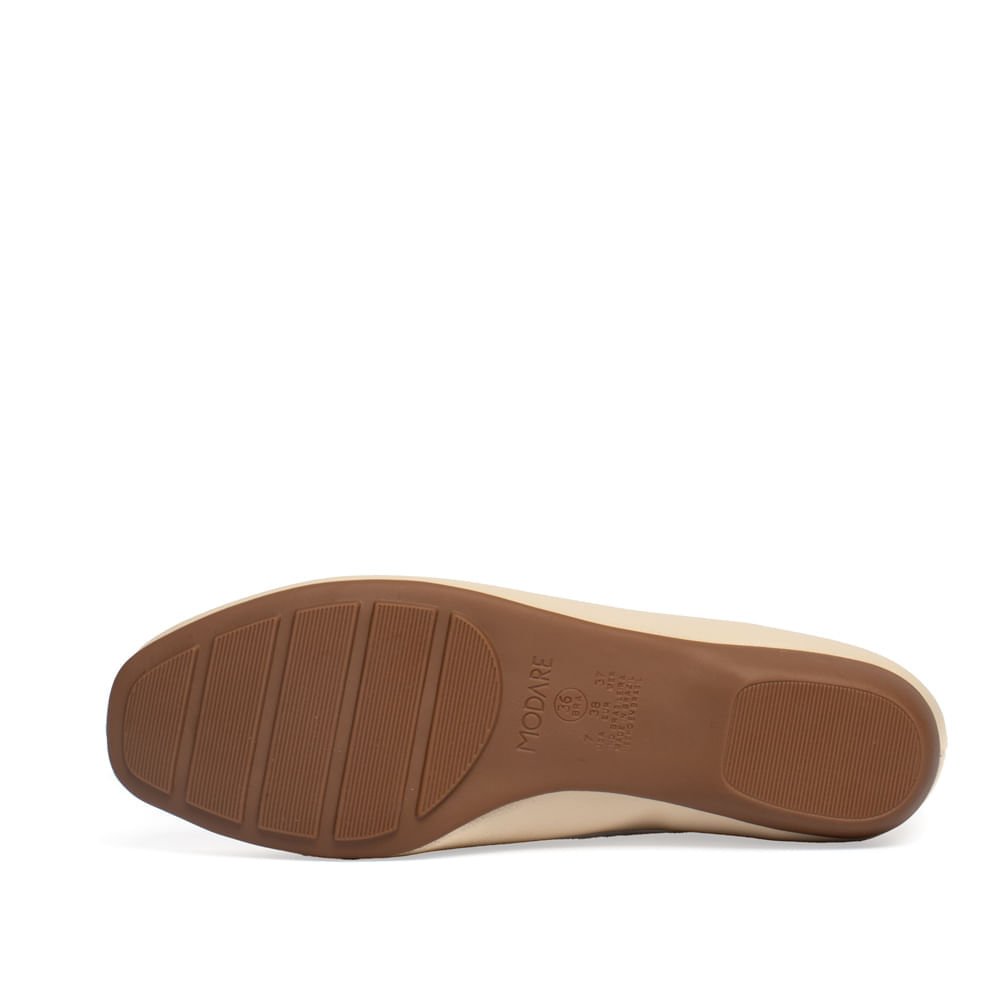 Sapatilha Feminina Modare Fivela Dourada Bege Claro Bege Claro 2