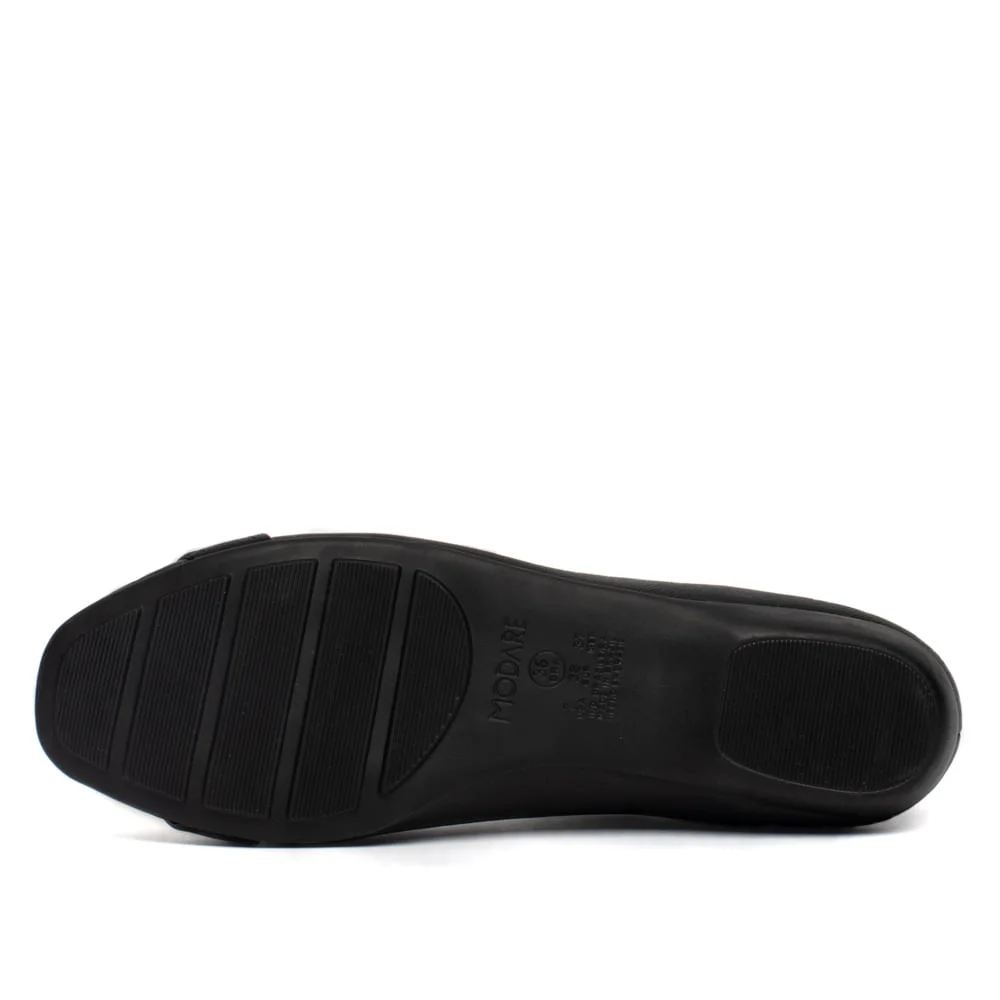 Sapatilha Feminina Modare Casual Com Fivela Dourada Preto Preto 2