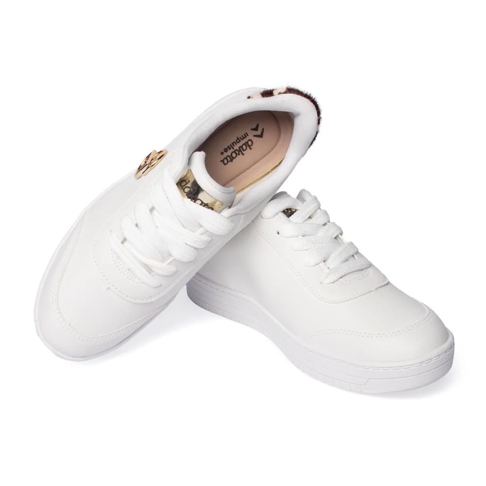 Tênis Feminino Dakota Casual Animal Print Branco Branco 8