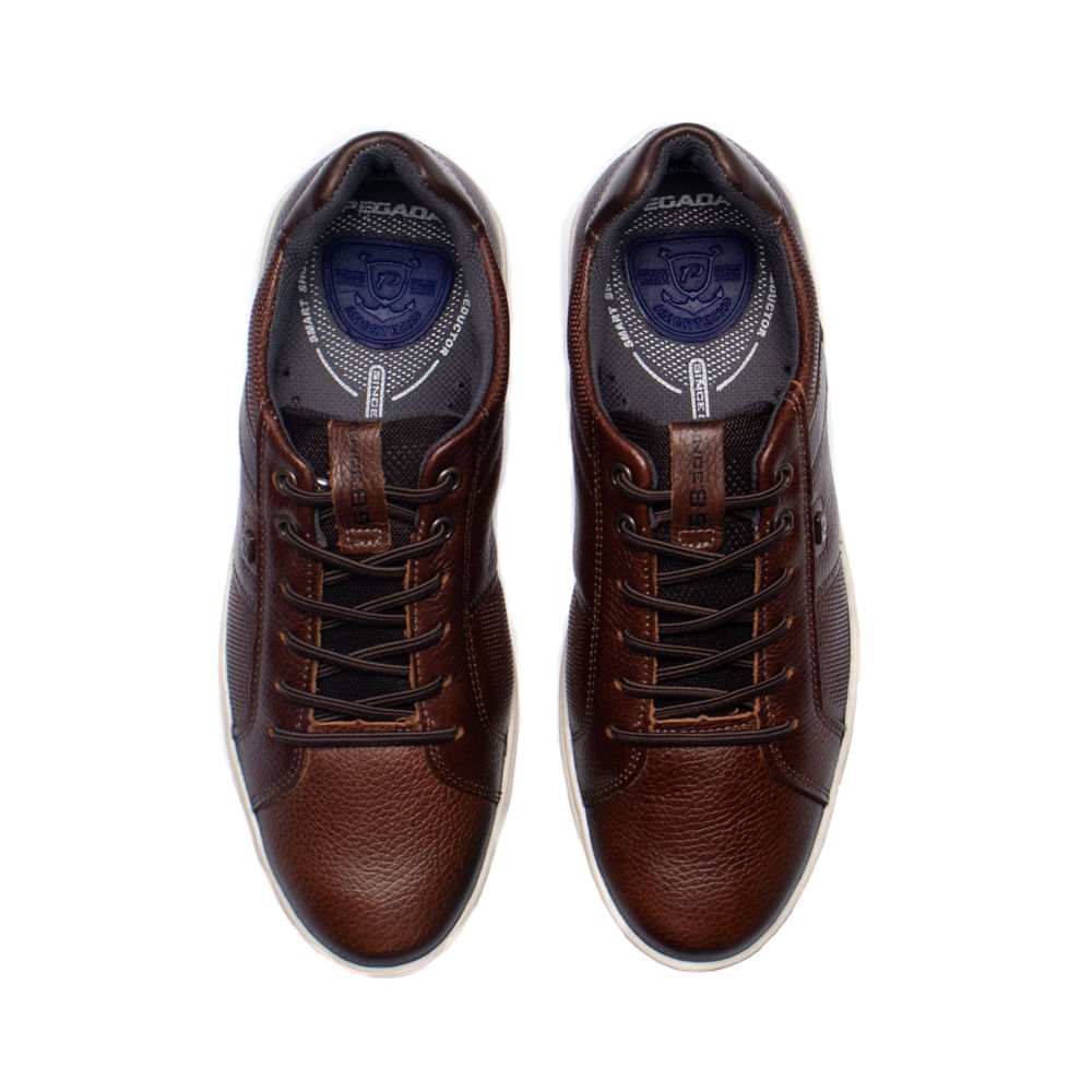 Sapato Masculino Pegada Dubai Napa Marrom Escuro Marrom Escuro 4
