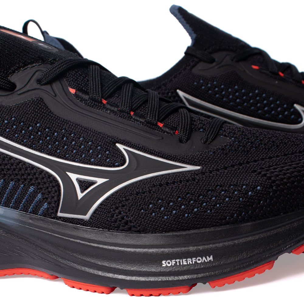 Tênis Masculino Mizuno Cool Ride 3 Preto/Vermelho Preto/Vermelho 6