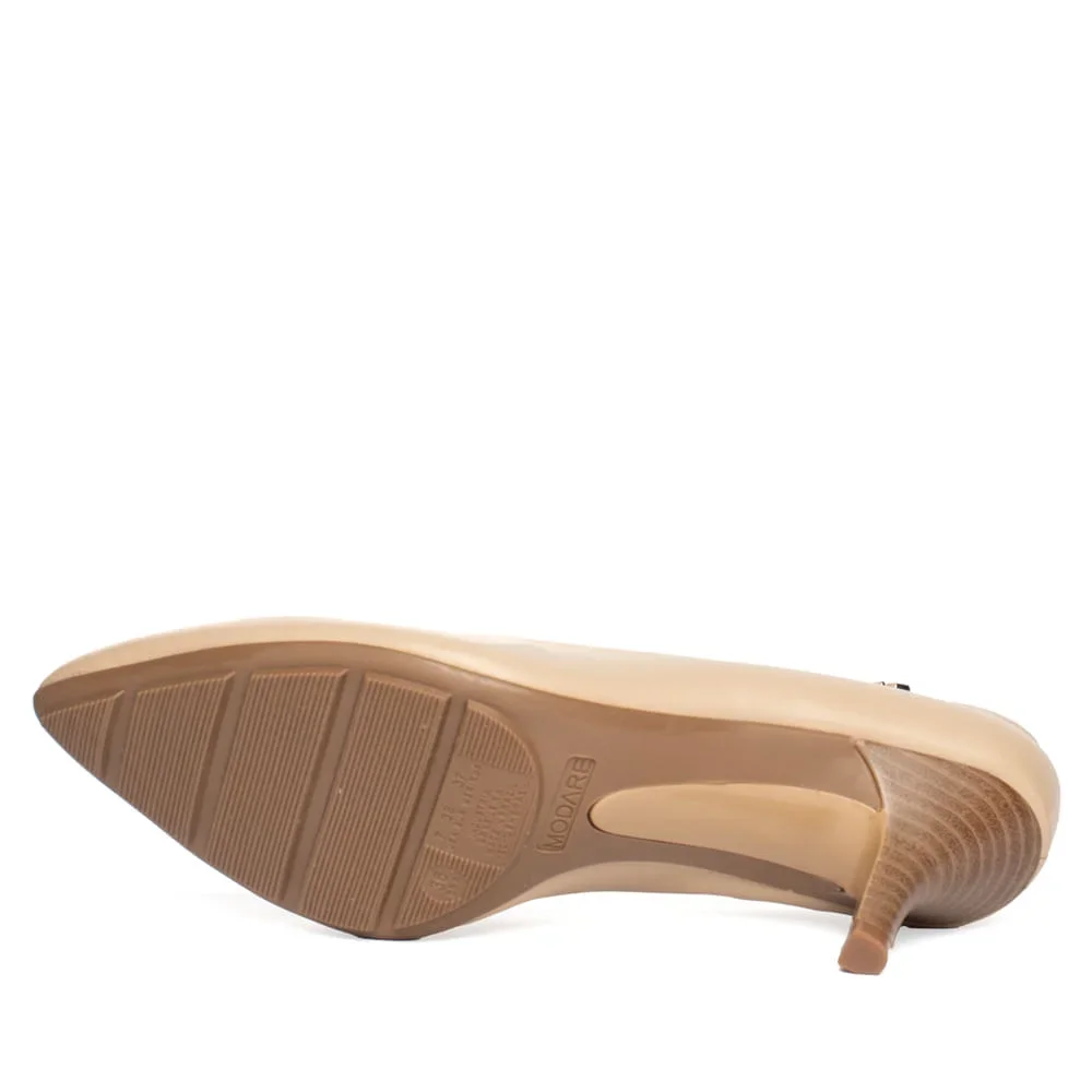 Scarpin Feminino Modare Napa Salto Baixo Bege Claro Bege 2