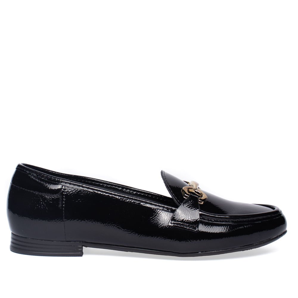 Mocassim Feminino Beira Rio Verniz Preto