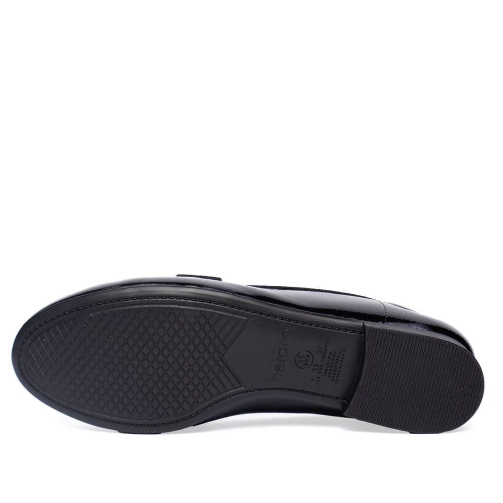 Mocassim Feminino Beira Rio Verniz Preto Preto 2