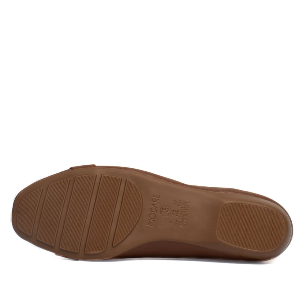 Sapatilha Feminina Modare Casual Com Fivela Dourada Marrom Marrom 2