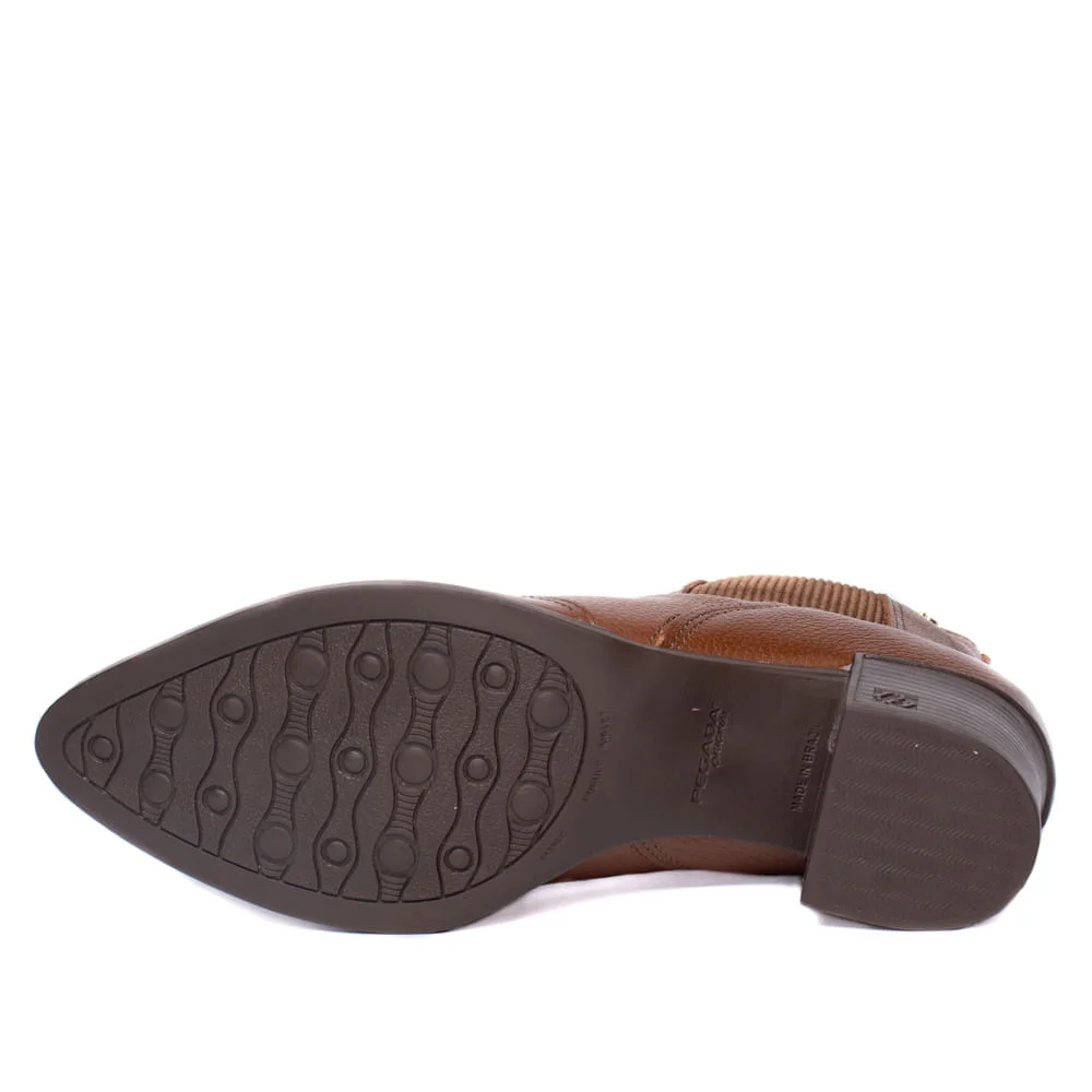 Bota Feminina Pegada Cano curto Couro Terracota Terracota 2