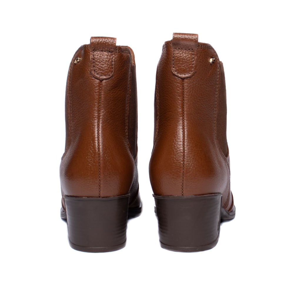 Bota Feminina Pegada Cano curto Couro Terracota Terracota 3